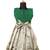 Girls dark green lightening tissue pattu pavadai frocks