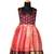 Girls peach golden piller pattu pavadai frocks