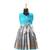 Grey copper twin leaf baby pattu pavadai frocks for kids