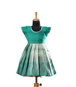 Green mango scarlet baby pattu pavadai frocks for kids