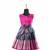Navy blue golden cocoon  baby pattu pavadai frocks for kids