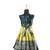 Parrot green golden cocoon  baby pattu pavadai frocks for kids