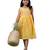 Yellow checks rice corn pattu pavadai frocks for kids
