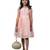 Peach checks rice corn pattu pavadai frocks for kids