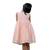 Peach checks rice corn pattu pavadai frocks for kids