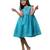 Blue checks rice corn pattu pavadai frocks for kids