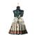 Dark green semmal baby pattu pavadai frocks for kids