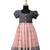 Peach floral line baby pattu pavadai frocks for kids