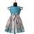 Sky blue tissue mughal baby pattu pavadai frocks for kids