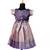 Purple tissue mughal baby pattu pavadai frocks for kids