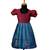 Peacock blue twin peacock baby pattu pavadai frocks for kids