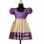 Purple golden sunflower baby pattu pavadai frocks for kids