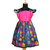 Girls blue zinniah cluster pattu pavadai frocks