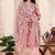 Blush Pink Embroidered Floral Kurta Set With Dupatta
