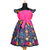 Girls blue zinniah cluster pattu pavadai frocks