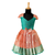 Girls peach floating mango butta pattu pavadai frocks