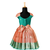 Girls peach floating mango butta pattu pavadai frocks