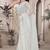 White sequin embroidered net saree with unstitch blouse