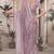 Lavender sequin embroidered net saree with unstitch blouse