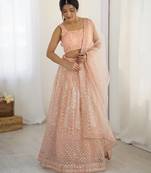 peach Lehenga Choli for Women