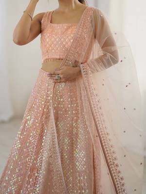 peach Lehenga Choli for Women 3