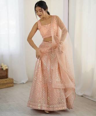 peach Lehenga Choli for Women 4