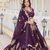 Purple Georgette Embroidered Work Lehenga Choli With Dupatta