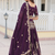 Purple Georgette Embroidered Work Lehenga Choli With Dupatta
