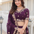 Purple Georgette Embroidered Work Lehenga Choli With Dupatta