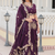 Purple Georgette Embroidered Work Lehenga Choli With Dupatta