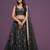 Black Zari sequin Embroidered Butterfly Net Lehenga Choli