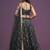 Black Zari sequin Embroidered Butterfly Net Lehenga Choli