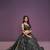 Black Zari sequin Embroidered Butterfly Net Lehenga Choli