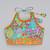 Blue floral printed mirrow work and embroidered blouse with floral printed ghagara set