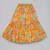Mustard floral printed mirrow work and embroidered top with floral printed sharara set