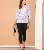 women's pure cotton jaipuri printed short top