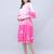 Rajnandini women's pure cotton tie-dye shibori printed western dress