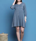 women's cotton solid western dress