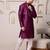 Men wine jacquard with embroidered silk blend kurta with mirror embellishment