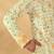 Cotton embroidered sequin chikan floral print thread work yellow beige kurta