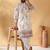 Cotton embroidered sequin chikan floral print thread work multicolor kurta