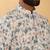 Cotton embroidered sequin chikan floral print thread work white kurta