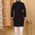 Cotton silk yoke design embroidered sequin cream kurta