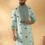 Cotton silk yoke design embroidered sequin blue kurta