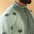 Cotton silk yoke design embroidered sequin blue kurta