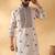Cotton silk yoke design embroidered sequin peach kurta