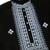 Cotton silk yoke design embroidered sequin cream kurta