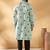 Cotton silk yoke design embroidered sequin blue kurta