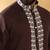 Cotton silk embroidered sequin work Brown kurta