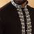 Cotton silk embroidered sequin work black kurta